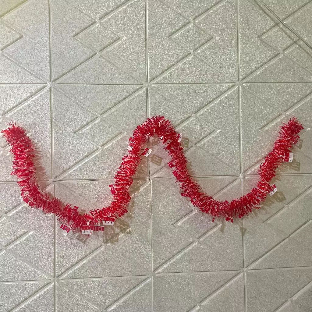 Sliger Tinsel Merah Putih Isi 1pcs Hiasan Dirgahayu Hut Ri Hiasan 17 Agustus sliger Agustusan merah putih