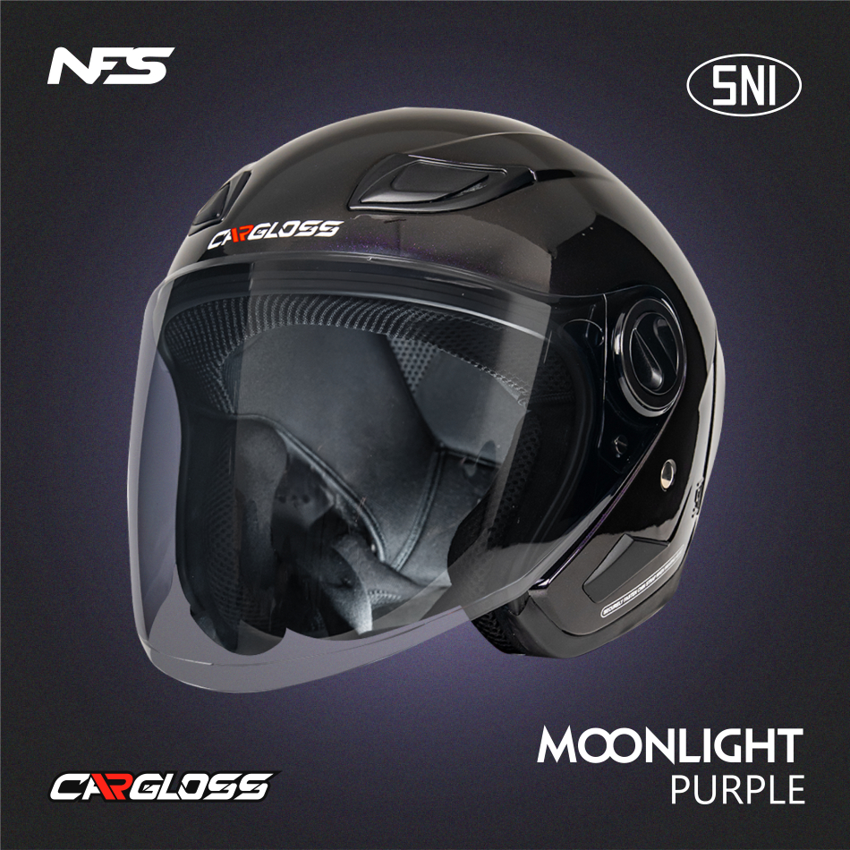 Cargloss NFS Helm Half Face Moonlight - Purple - Gambar 2