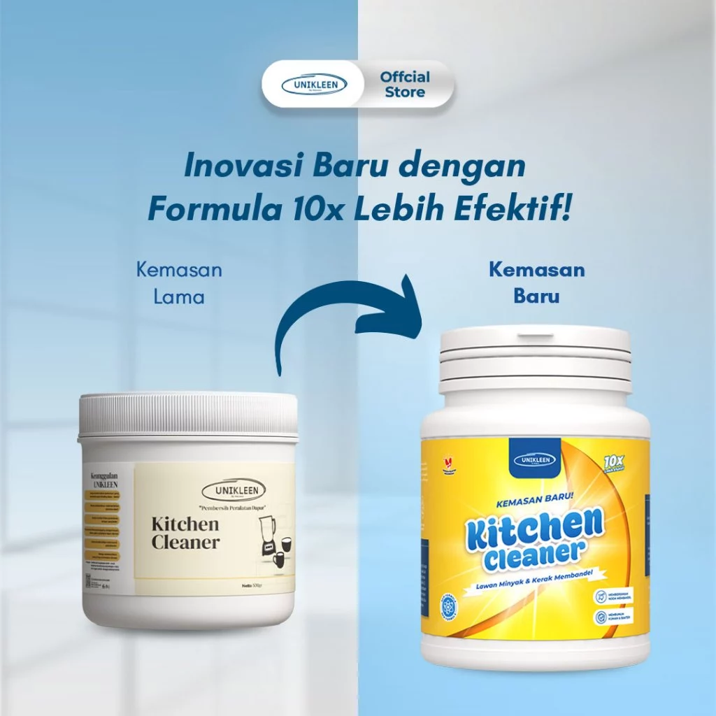 UNIKLEEN By Adreena - BELI 2 LEBIH HEMAT Pembersih Peralatan Dapur 400 gram / Penghilang Noda Kuning & Kerak pada perabotan - Gambar 4