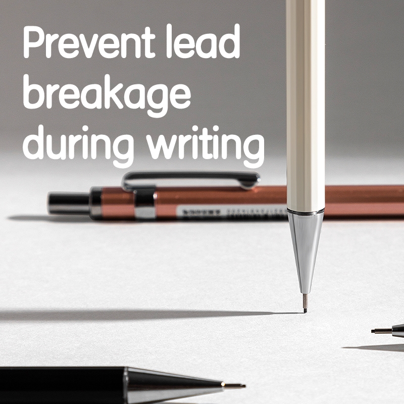 Deli Metal Mechanical Pencil / Pensil Mekanik Besi 0.5mm Nyaman Digenggam S003 - Gambar 4