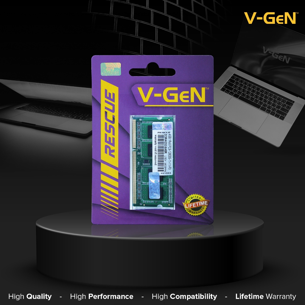 RAM LAPTOP DDR3 2GB 4GB 8GB PC-12800 / 1600Mhz V-GeN SODIMM DDR3L 2/4/8 GB 1600 MHz PC3/PC3L RESCUE - Gambar 3