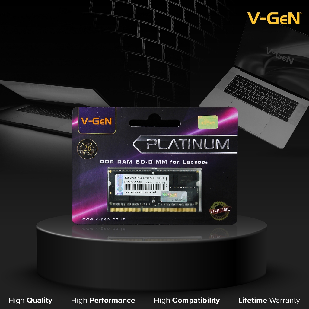 SODIMM DDR3 2GB 4GB 8GB PC-12800 / 1600Mhz RAM Laptop V-GeN | DDR3L 2/4/8 GB 1600 PC3/PC3L PLATINUM