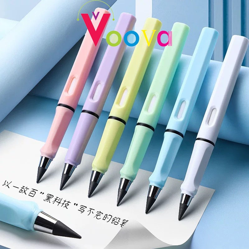 VOOVA Pencil Eternal Premium Pensil Tanpa Rautan Pensil Tanpa Isi Unlimited Pensil Ajaib