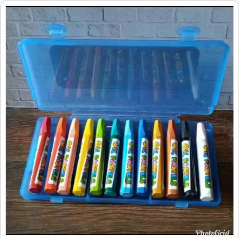 Crayon 12 Warna Apik Dan Van Art Alat Melukis - Gambar 2