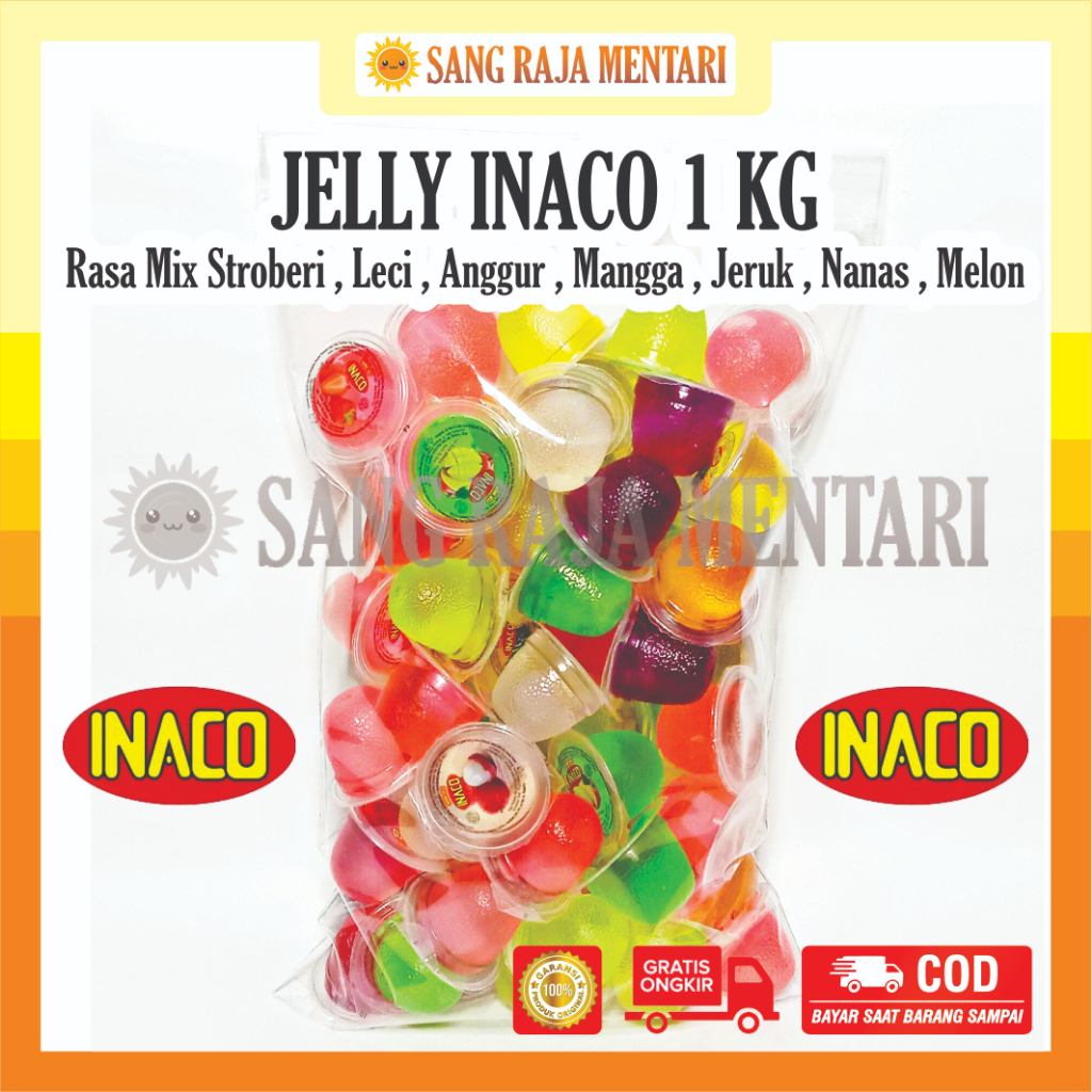 Jelly Inaco 1 Kg Mix Flavor | Jelly Various Flavors with Nata De Coco ...