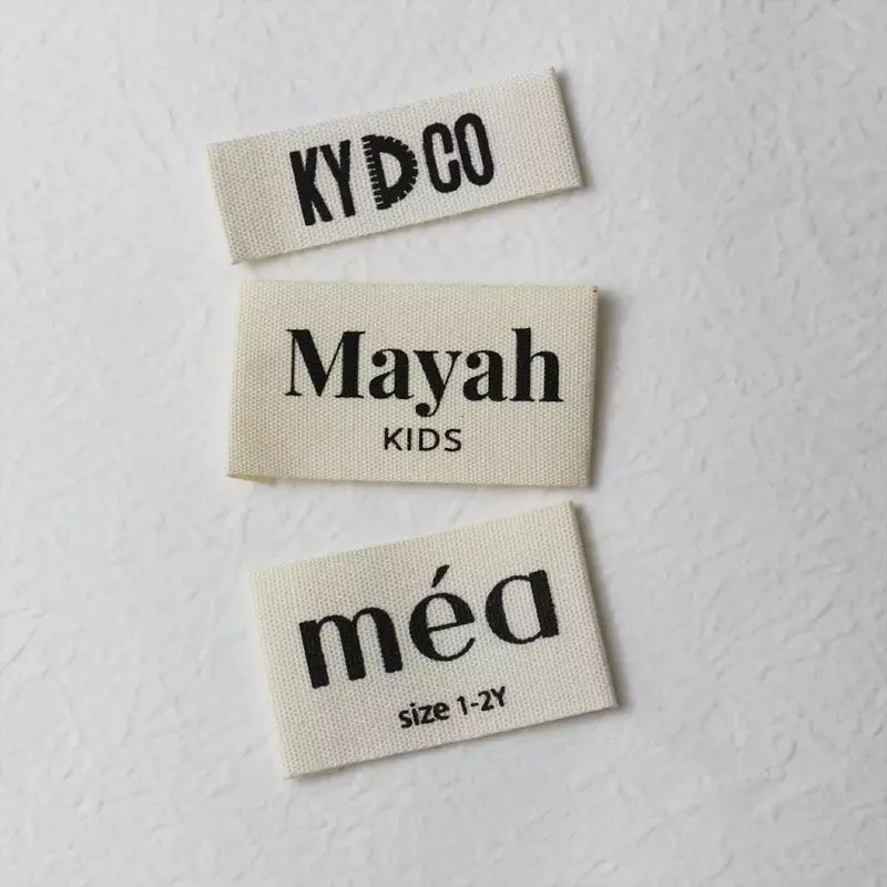 KATUN 100 pcs cotton labels, custom name labels, labels, clothes labels ...