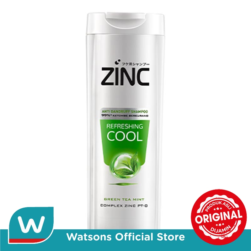 Zinc Shampoo Refreshing Cool Green Tea 340ml - Gambar 2