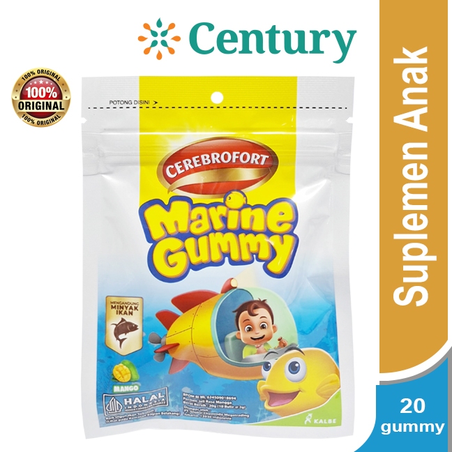 CEREBROFORT MARINE GUMMY MANGO 20 GUMMY / MULTIVITAMIN ANAK / DAYA TAHAN TUBUH ANAK