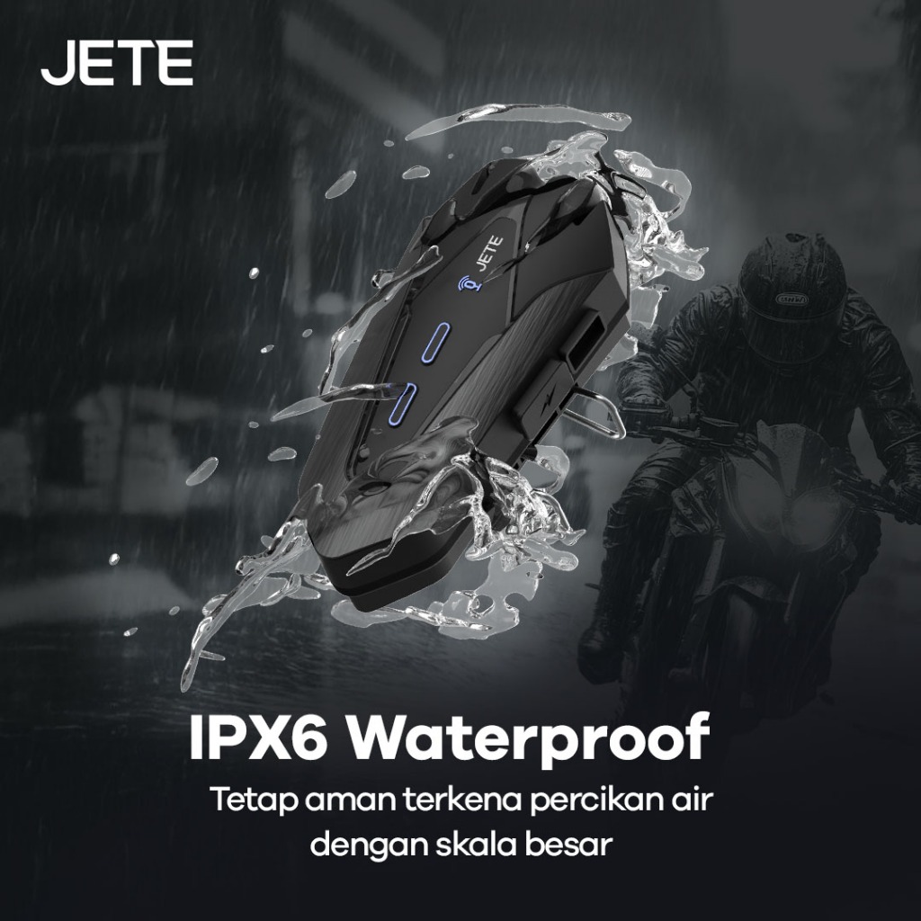 JETE Rh1 Headset Helm Bluetooth IPX6 Mic Bt5.4 – Bukan Intercom – Garansi 2 Tahun