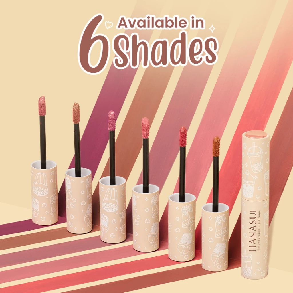 Hanasui Mattedorable Lip Cream Boba - Velvet Matte Finish Pigmented Long Lasting Double Moisturizing - Gambar 2