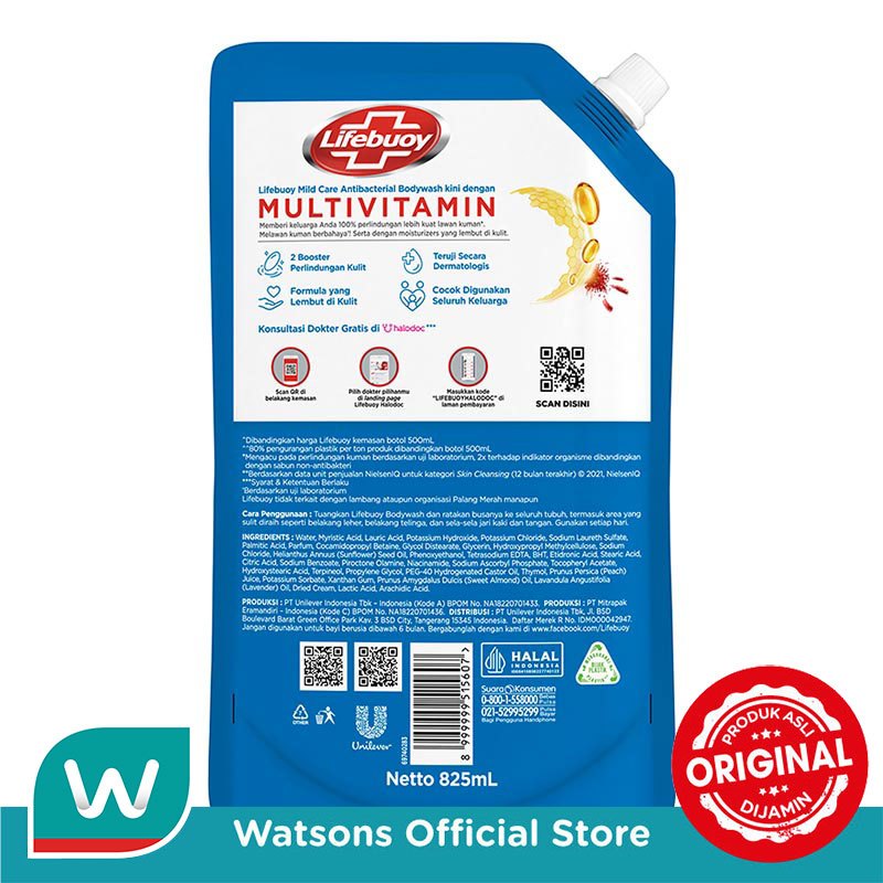 Lifebuoy Body Wash Mild Care Refill 850ml - Gambar 3