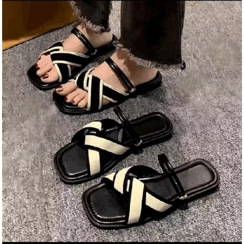 Martini Shoes Sandal Wanita Silang Korea 2025 - Gambar 3