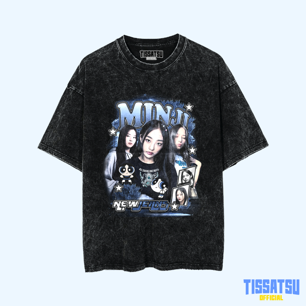 TISSATSU Premium Vintage Oversize T-shirt Kim Minji New Jeans K-Pop ...