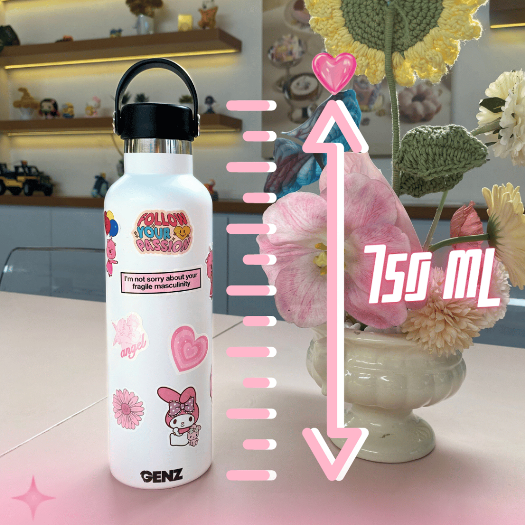 TUMBLER Arizona Girls Gagang Karet Premium Stainless Steel Double Wall 750ml Stiker Vinyl Anti air Botol Minum foto 4