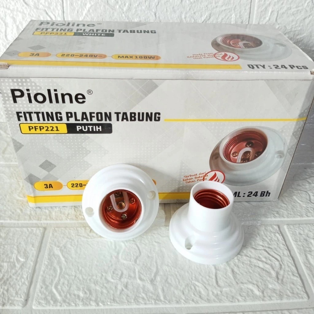 Pioline E27 PFP 221 Tube Ceiling Fitting Economical Round Sitting ...