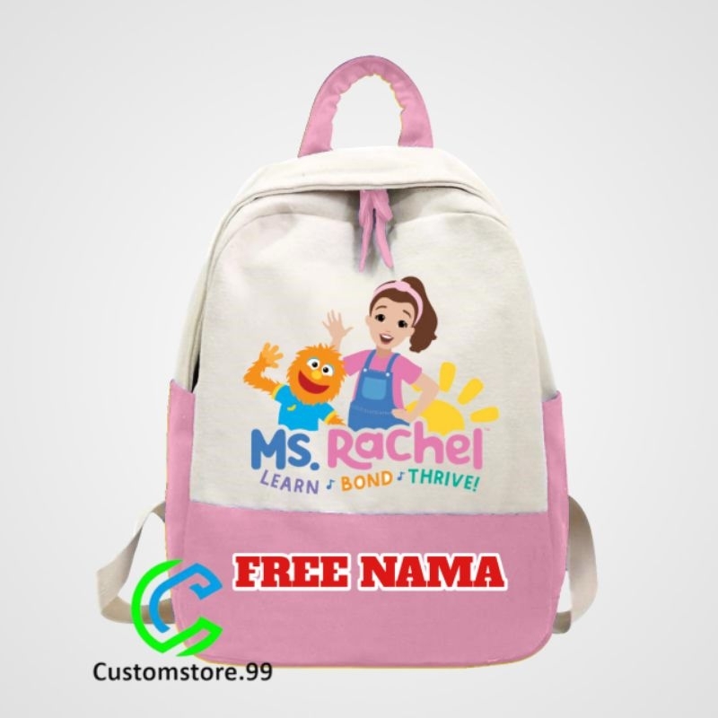 MS RACHEL YOUTUBER CHILDREN'S BACKPACK FREE NAME PRINTING | Shopee ...