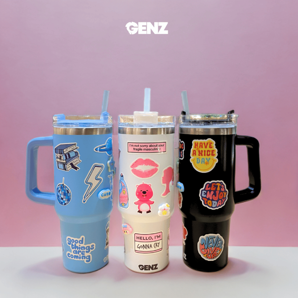 Tumbler Gagang Royale Girls 900ml Stainless Steel Tahan dingin stiker aesthetic random vinyl premium