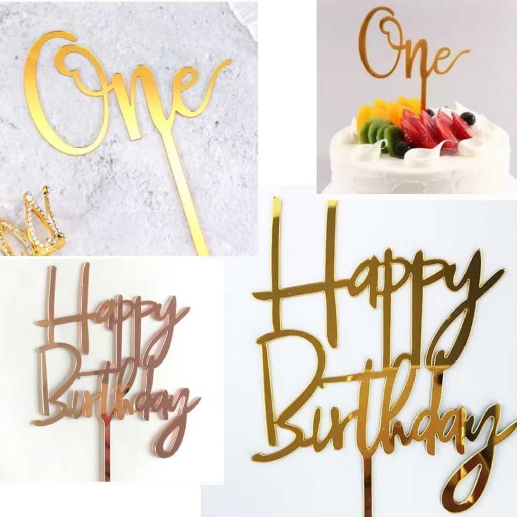Cake Topper Acrylic Cake Topper Single Number Topper/ Happy Birthday ...