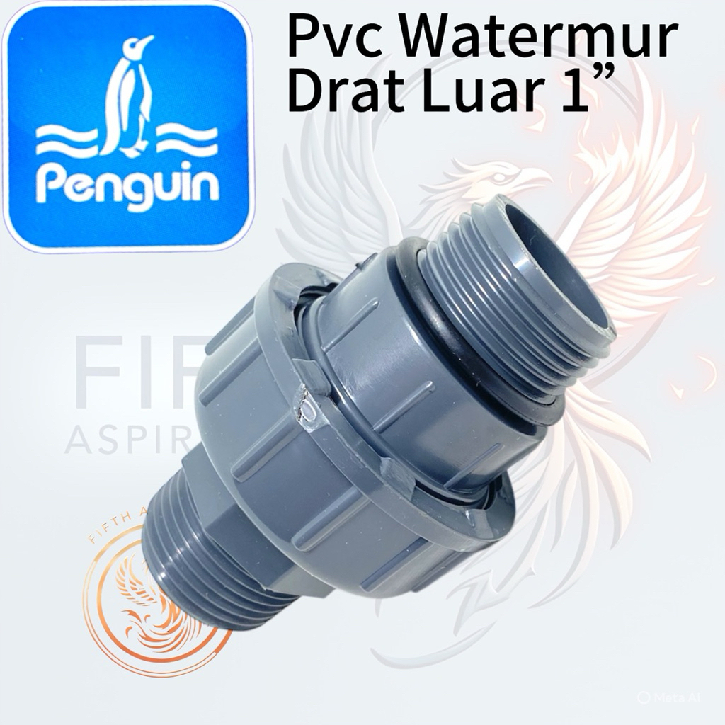 Watermur Union Adapter Thread Penguin MxM 1 Inch Watermur outer Thread ...