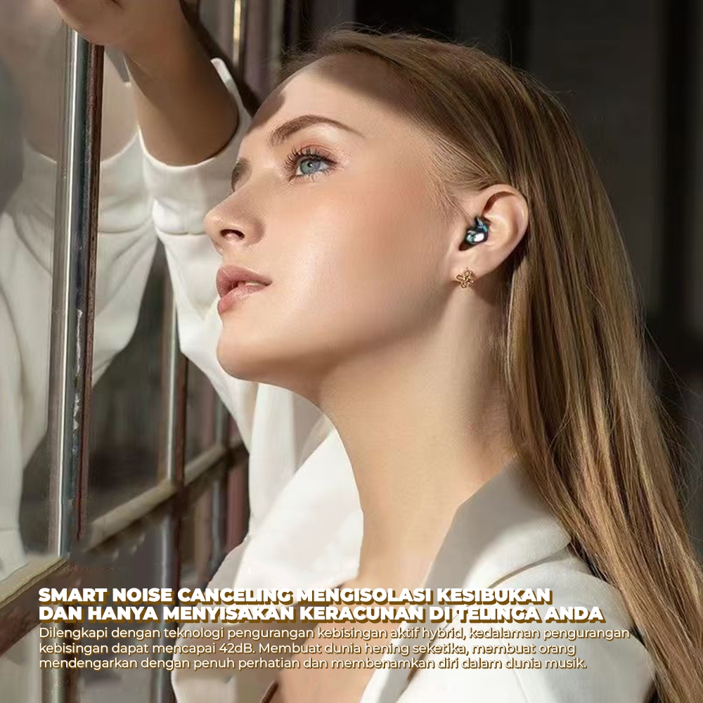 Matei COD X55 Headset Bluetooth Sleeping Earphone 5.4 True Wireless with Mic Button Control Sleep TWS Noise Reduction Waterproof - Gambar 2