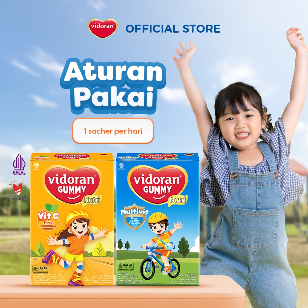 vidoran Gummy Vit C 54gr Vitamin Anak - 2 pcs (Exp : 05.2027) - Gambar 3