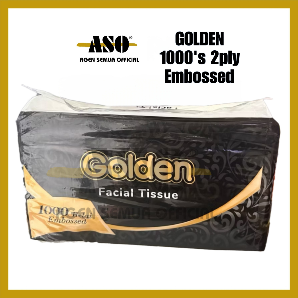 Tisu Tissue GOLDEN 1000 Sheet 2ply Embossed PROMO !!!