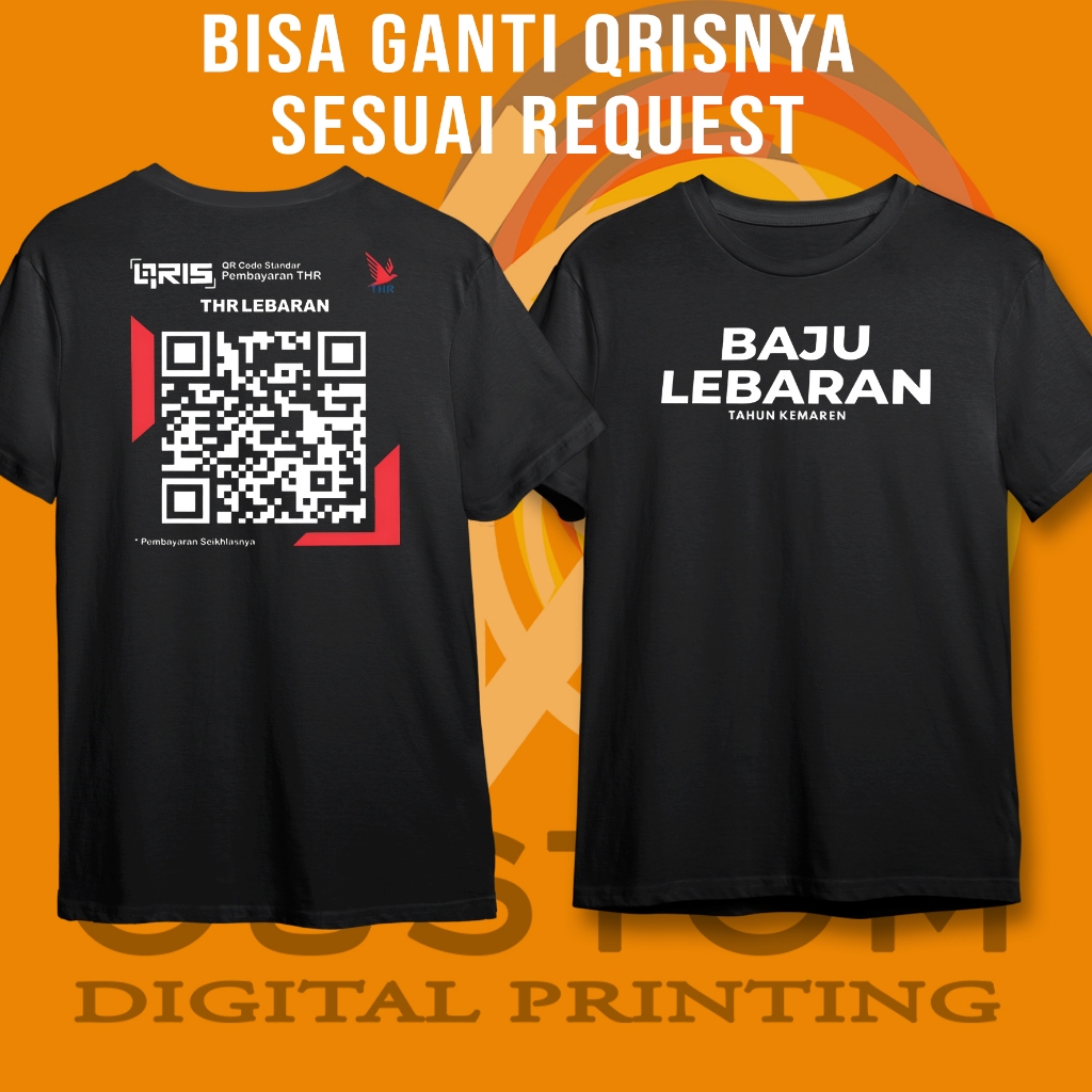 Eid thr T-shirt 2025 1447 H via qris Viral t-shirt for Eid thr via qris ...