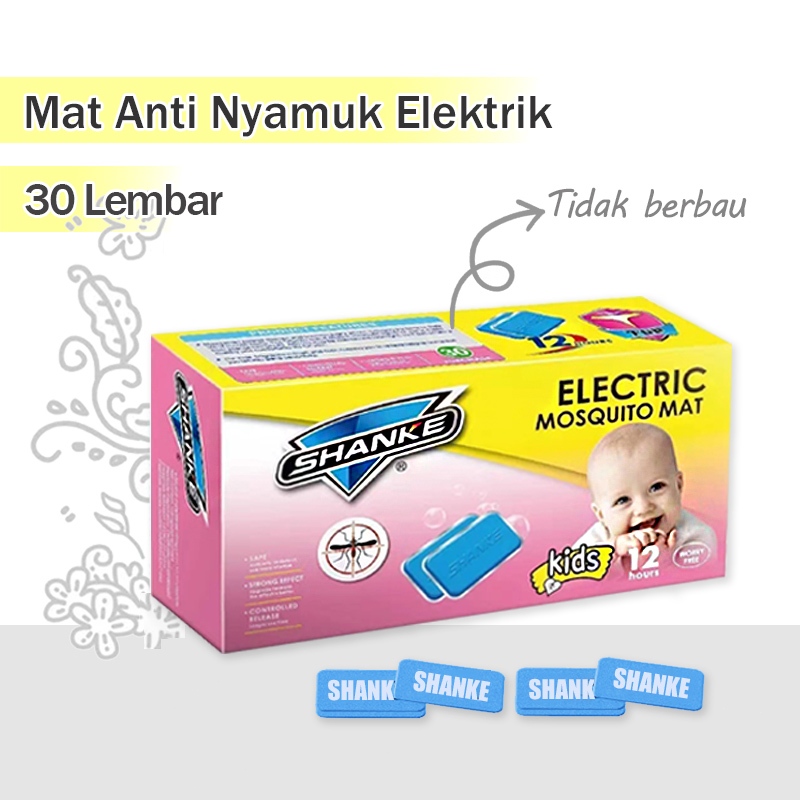 30pcs Mat Anti Nyamuk Elektrik Tidak berbau / Mat Obat Nyamuk Aman untuk bayi,Ibu Hamil