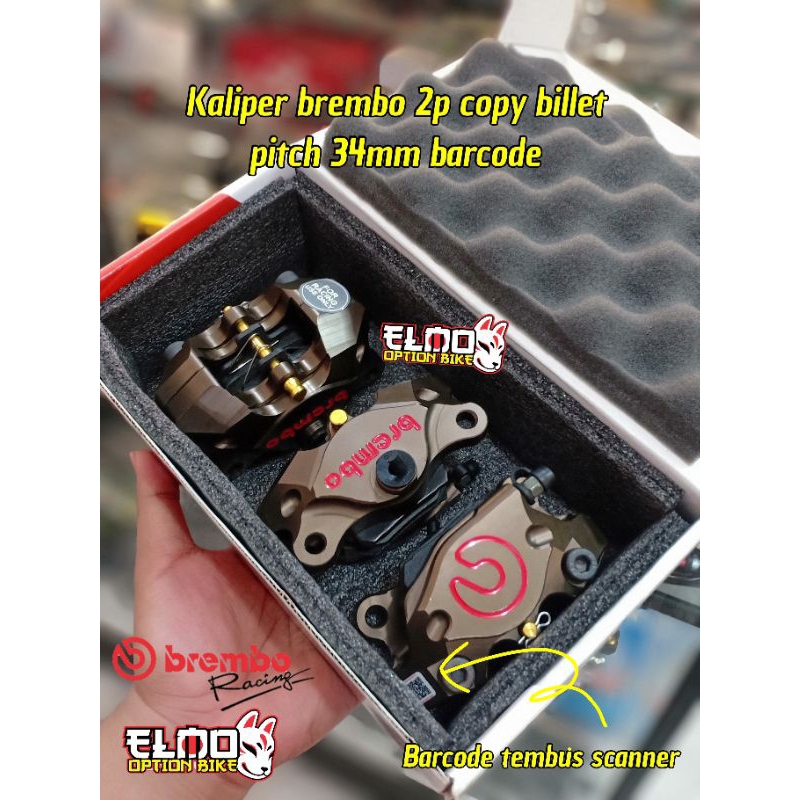 Brcmbo 2 piston cnc barcode racing use only pitch 34mm | Shopee Singapore