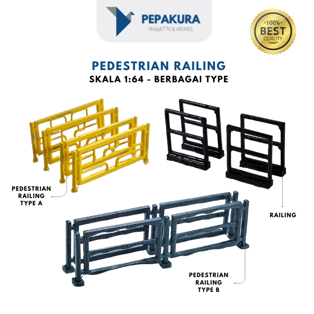 Miniature Mockup Railing Fence Balcony Barrier Stairs Pedestrian ...