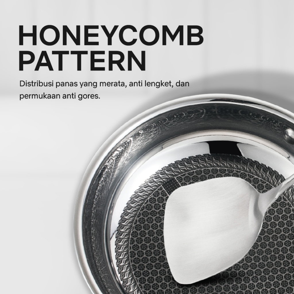 Oxone OX892HC Fry Pan Honey Comb anti lengket - Gambar 4