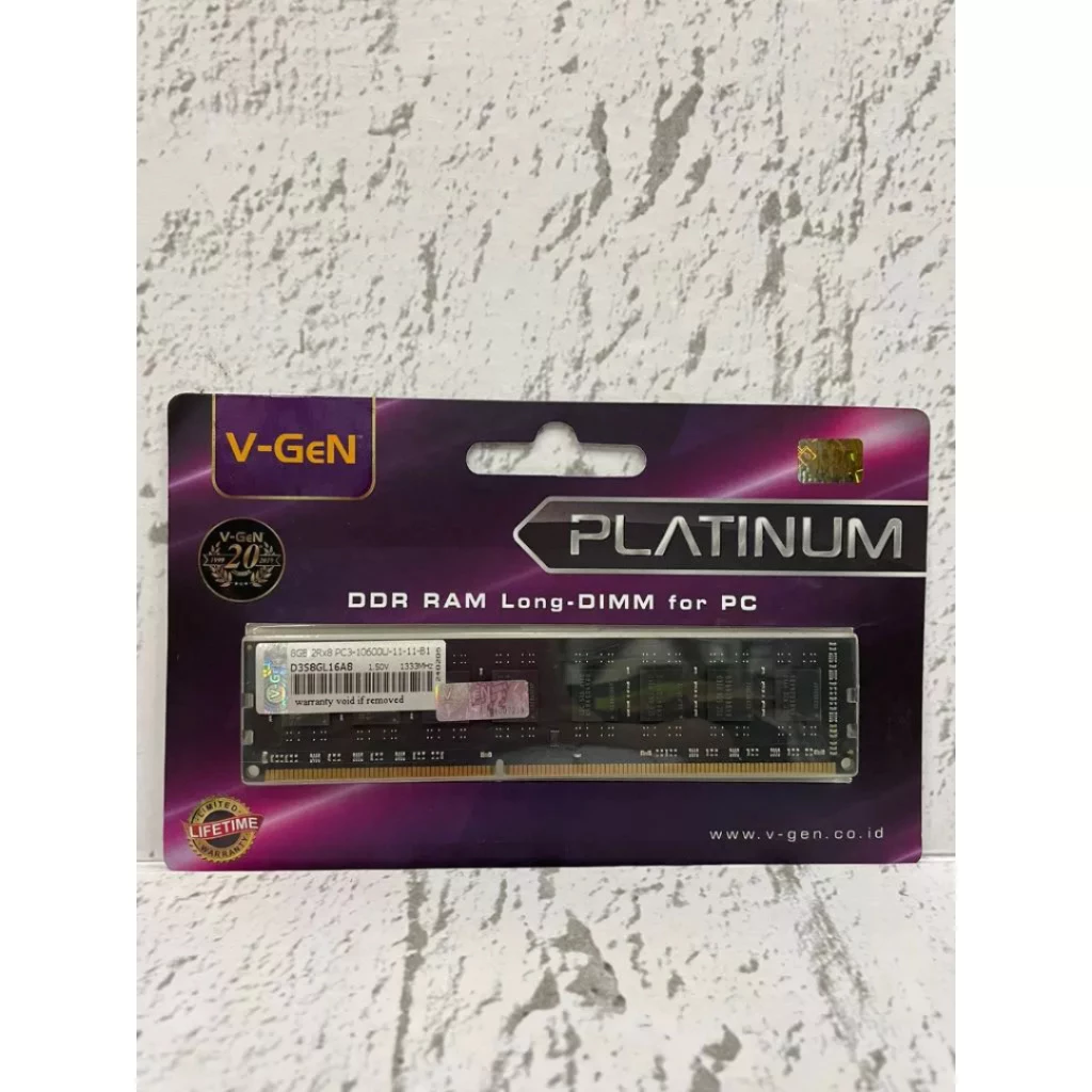 V-GEN Platinum Longdim Ddr3 4Gb/8Gb Pc-10600/Pc-12800 - Gambar 2