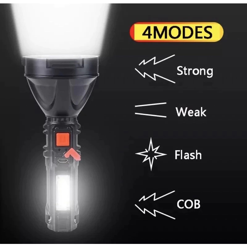 Senter LED Best Seller Jarak Jauh Senter Fokus Super Terang Senter L830 - Gambar 3