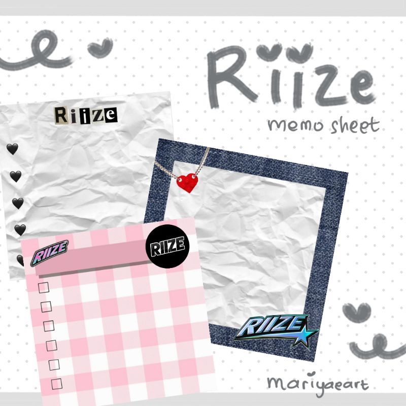 Riize memo Sheet kpop memopad korean book stickynote journal kpop ...