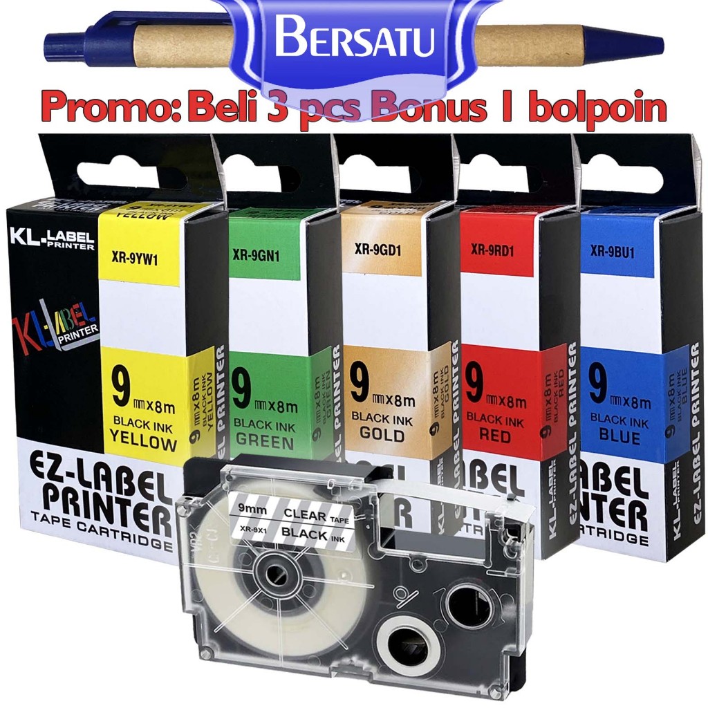 Casio Tape Label Ribbon Cartridge Label it Ink Refill EZ label printer ...