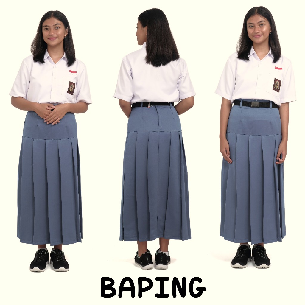 ROK KEMEJA SERAGAM SEKOLAH SMA MA REMAJA 2 MODEL - MODEL REMPEL LIPIT ; MODEL BAPING - Gambar 4