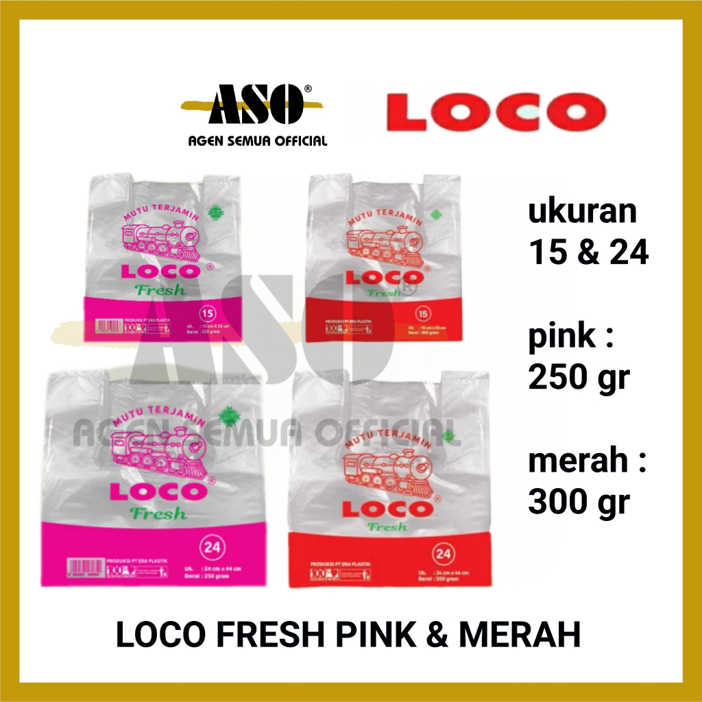Kantong Plastik LOCO FRESH HD bening kresik daging sayur buah banyak varian NEW PROMO !!!