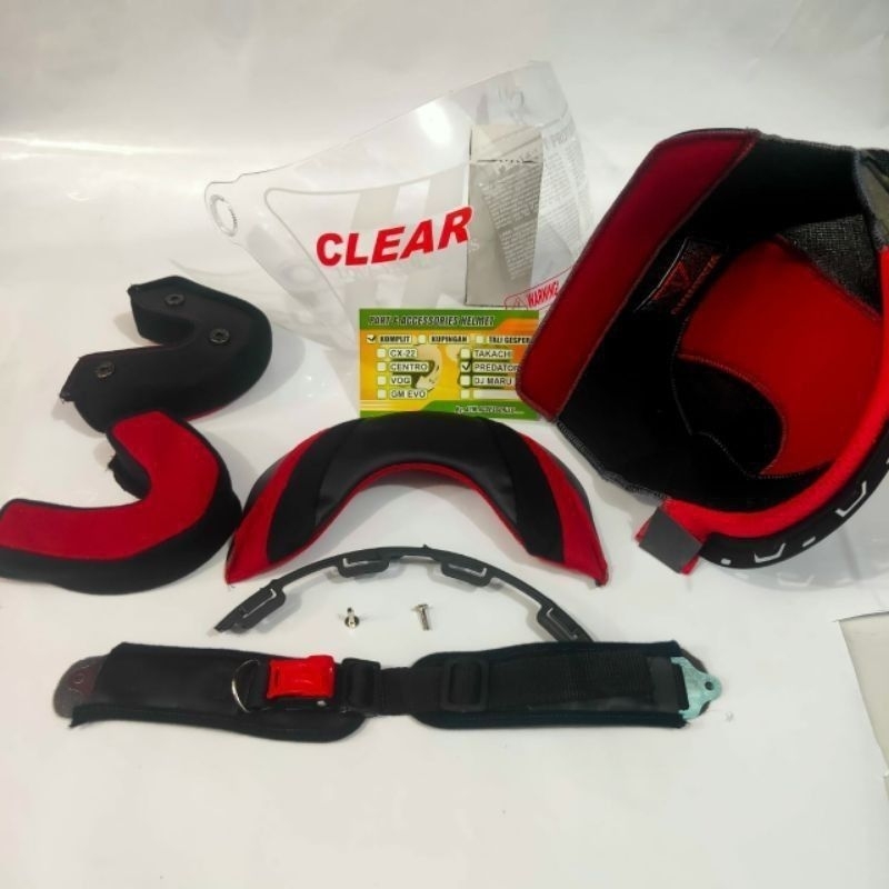 Nhk predator full set helmet foam + rope + nhk predator 1 visor helmet ...