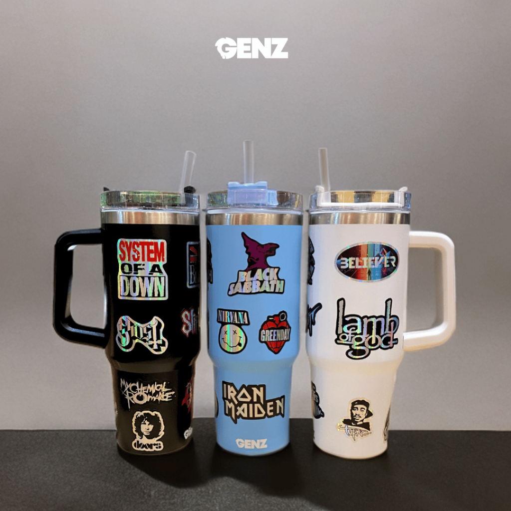 Tumbler Gagang Royale Classic 900ml Stainless Steel Tahan dingin stiker band random vinyl premium