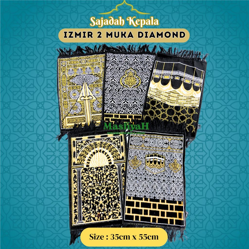2-Sided Head Prayer Mat - IZMIR DIAMOND Travel Prayer Mat Mini Prayer ...