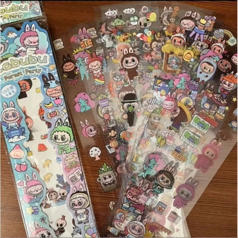 Sticker Panjang Labubu Sticker Anak Karakter - Gambar 2