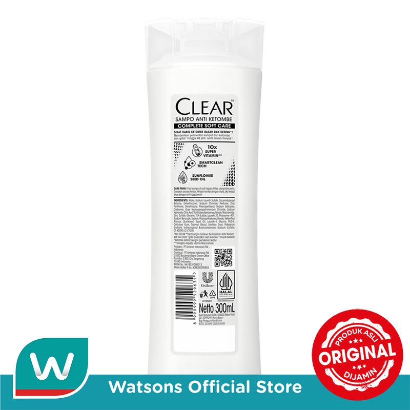 Clear Shampoo Anti Ketombe Perawatan Komplit 300ml - Gambar 3