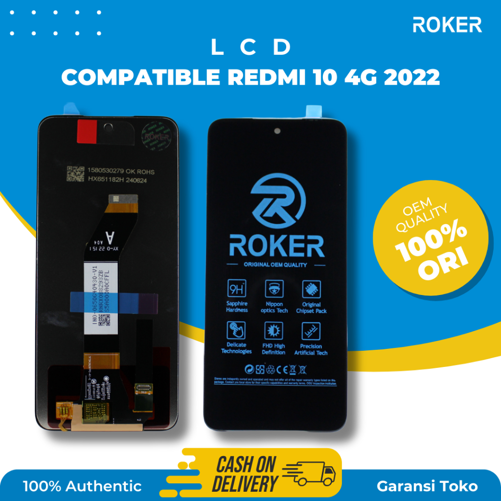 ROKER LCD TOUCHSCREEN XIAOMI REDMI 10 4G 2022 TS FULLSET BY ROKER