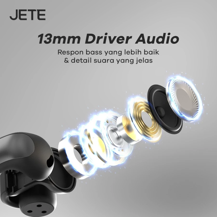 JETE OpenNeo TWS Open Ear OWS Clip Headset Lari dan Kerja Bluetooth 5.4, IPX 5 - Garansi 2thn (RTL) - Gambar 4