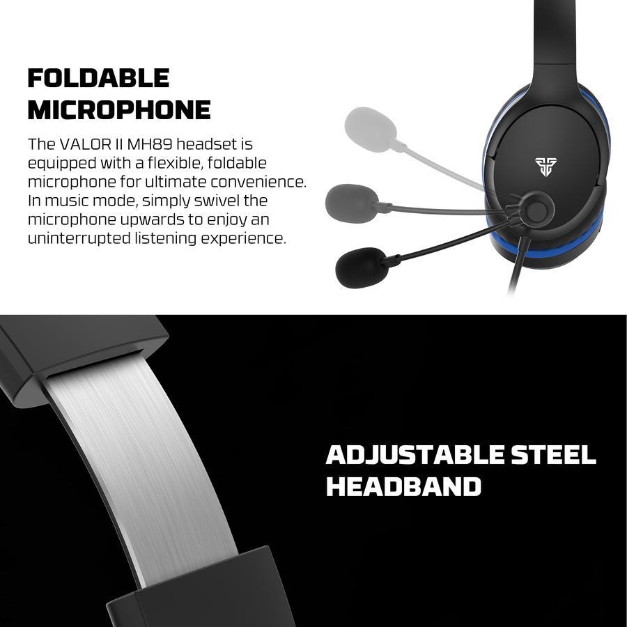 Fantech MH89 / MH-89 Valor II Headset Gaming PC kabel 3.5mm TRRS Jack Headphone Multi Platform - Gambar 4