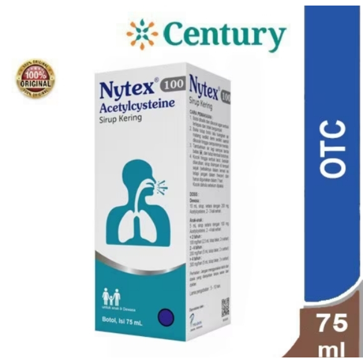 NYTEX DRY SYRUP 75ML/N-ACETYLCYSTEINE/SYRUP KERING/BATUK BERDAHAK