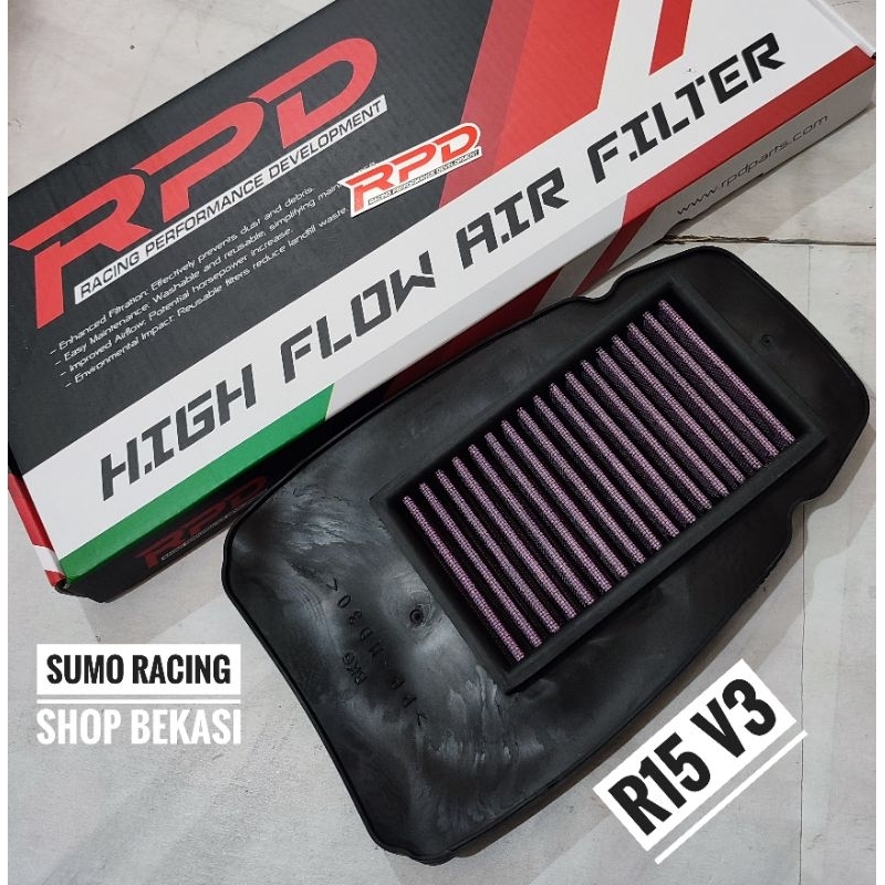 HIGH FLOW AIR AIR FILTER RPD R15 V3 V4 R15M MT15 XSR 155 VIXION R NEW ...