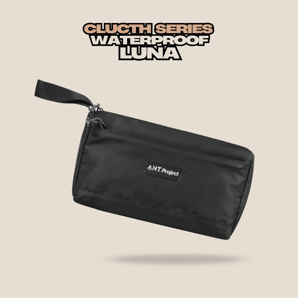 ANT PROJECT - Clutch Bag Series LUNA BLACK Waterproof - Doppkit - Handbag |  Shopee Singapore