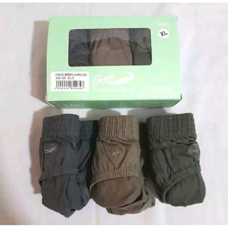 HIJAU (3pc) Green Crocodile CD | Men's Crocodile Rubber Wrinkled ...