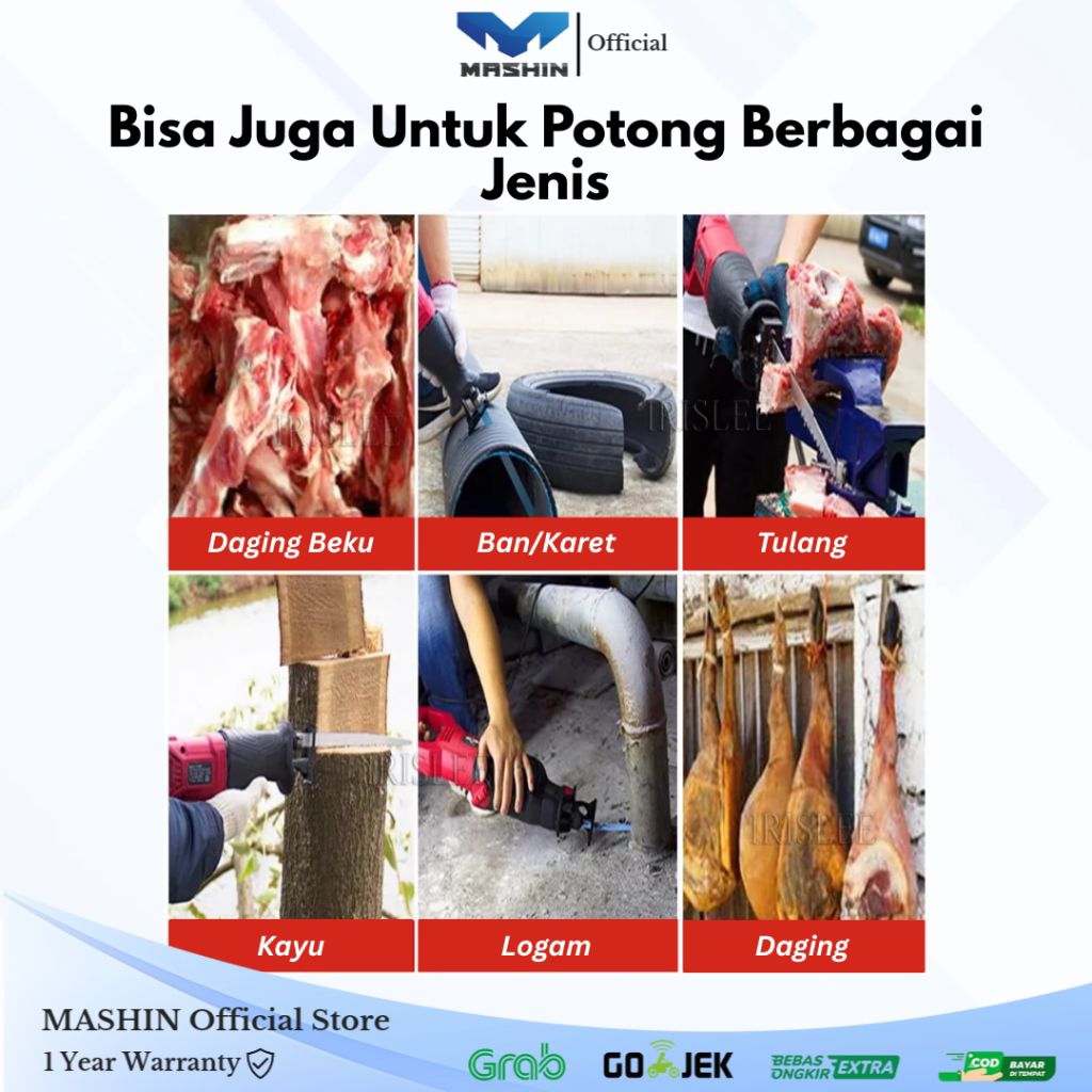 Mashin - Handheld Bone Saw Machine Mesin Potong Tulang Daging Multifungsi - Gambar 3